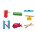 NAMUNY 2 Set Kids Wooden Domino Institution Accessories Organ Blocks Rainbow Jigsaw Dominoes Educational Wood Toys, A & B. 