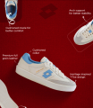 Lotto Brasil Select OG White Blue Sneaker for Women. 