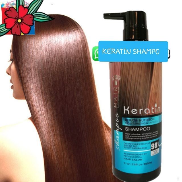 Keratin Moisturizing Hair Care Repair Smooth Shampoo For Men Women (900 ml)