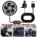 Portable 360 Degree Car Air Outlet Fan Adjustable Speeds Comfort Car Air Circulation Fan Low Noise Adjustable Angle Car Cooling Fan Vehicle Interior. 