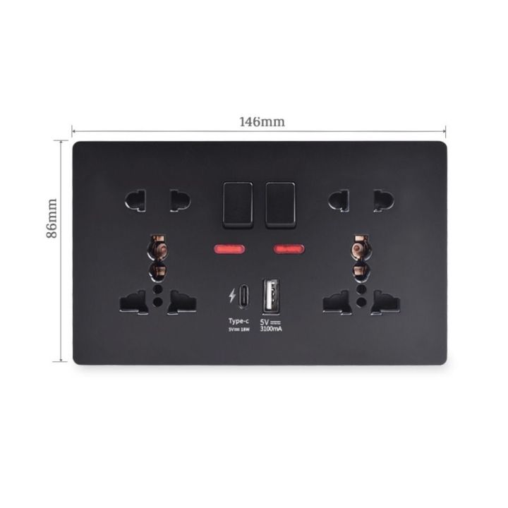Universal%2018W%20USB%20Port%20Charge%20interface%20Power%20Socket%20Dual%20Socket%20Wall%20Outlet%20Switch%20control%20-%20Image%202