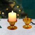 Ranggense Portable 2 Pcs Romantic Durable Geometric Candlestick Stylish Lightweight Candle Holder Unique Metal Candle Cup Birthday. 