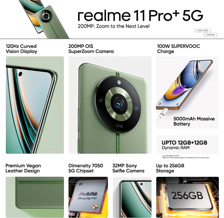 Realme%2011%20Pro+(12/256)%20l%20200MP%20Camera%20&%20Dimensity%207050%205G%20l%20Display%206.7-inch%20OLED%20with%20120Hz%20refresh%20Rate%20l%20100W%20wired%20Charger%20-%20Image%209
