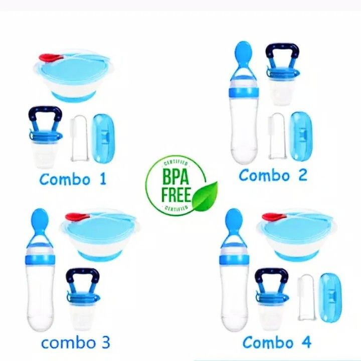 Complete Baby Feeding and Oral Care Set - Feeder Bottle, Spoon, Bowl, Fruit Feeder, and Finger Toothbrush