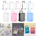 Durable Mini Luggage Storage Case Versatile Portable Lightweight Cute  Suitcase Candy Box Transparent Mini Suitcase Candy Box for Wedding favors Party decorations Travel accessories Jewelry storage. 