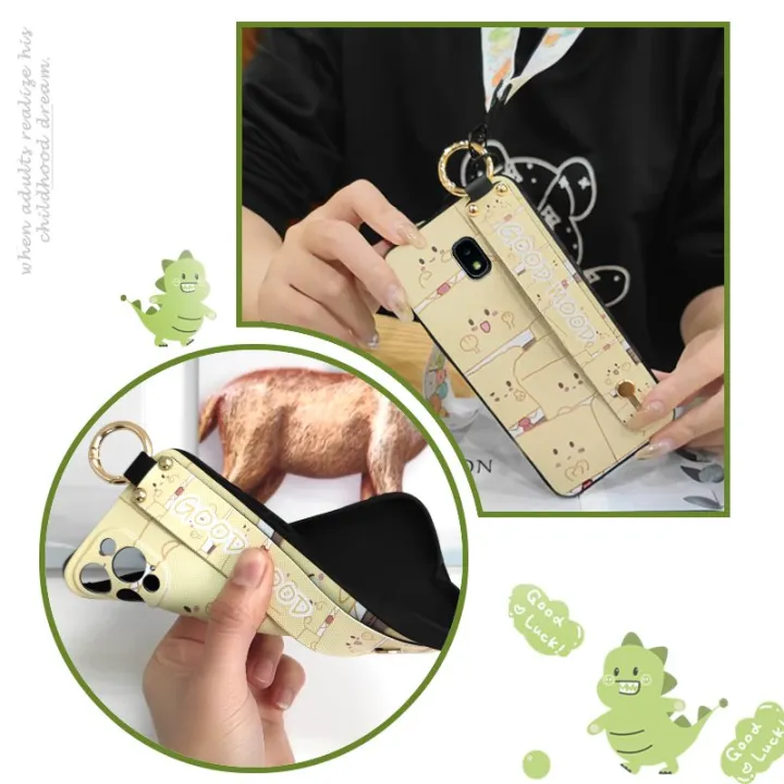 Dirt-resistant%20Soft%20case%20Phone%20Case%20For%20Samsung%20Galaxy%20J7%202018/J6%20US%20Silicone%20Wrist%20Strap%20Fashion%20Design%20Cute%20Wristband%20-%20Image%203