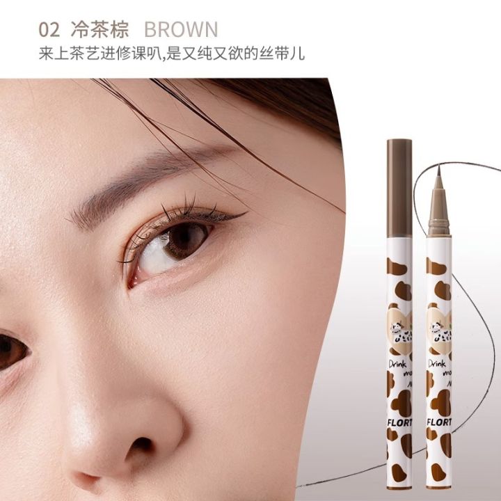 FLORTTE%20Florette%20Silkworm%20Pen%2004%20Florette%20Liquid%20Eyeliner%20Pen%20down%20to%20outline%20brown%20eyeliner%20-%20Image%207