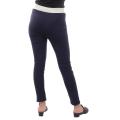 Navy Solid Inner Fleece Leggings For Women. 