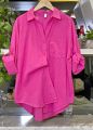 Women's Lining Shirts Long Sleeve Solid Color Lapel Button Placket Slim Fit Classic Style for Spring Autumn And Winter. 