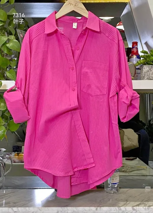 Women's%20Lining%20Shirts%20Long%20Sleeve%20Solid%20Color%20Lapel%20Button%20Placket%20Slim%20Fit%20Classic%20Style%20for%20Spring%20Autumn%20And%20Winter%20-%20Image%204