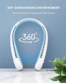 3 Speeds Portable Neck Fan Hands Free Hanging Fan Rechargeable. 