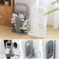 Wall Mounted Foldable Storage Dirty Clothes Basket Household Bathroom Washing Machine Hole Free Finishing Laundry Basket. 
