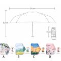 Easily Store Mini Sun Umbrella Anti UV Portable Rain Umbrellas Multi-purpose Lightweight 6-Folding Parasol Student. 