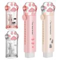 4 Pcs Cat Shaped Retractable Eraser Kawaii Pencil Sharpener. 