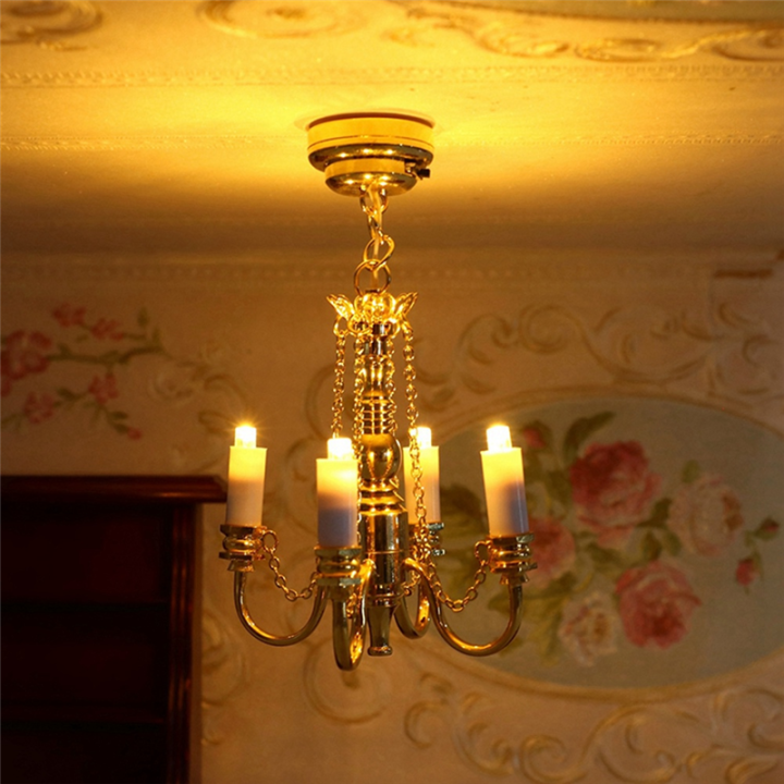1%20Piece%201:12%20Mini%204%20Arm%20Ceiling%20Lamp%20Chandelier%20LED%20Lamp%20Decoration%20Gold%20-%20Image%208