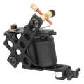 X Shape Round Hole Coil Tattoo Machine Body Art Device for Artist Black. 