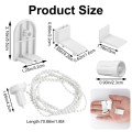 Replacement Roller Blind 17 mm Roller Blind Holder White Plastic Window Double Roller Blind Clamp Holder Chain Hoist. 