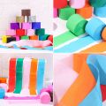 1 Roll Colored Baby Shower Decoration Rainbow Crepe Paper Streamers DIY Paper Wedding Decor Garland Photography Backdrops. 