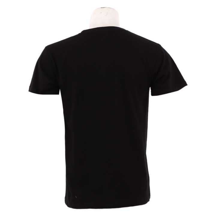 Black%20Cotton%20Round%20Neck%20Half%20Sleeve%20Plain%20T-Shirt%20For%20Men%20-%20Image%204
