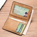 Fashion Brown Credit Card Bag Ultra-thin Mini Money Bag Cash Clip Coin Purse Business Card Holder Men Wallet ID Card Cover. 