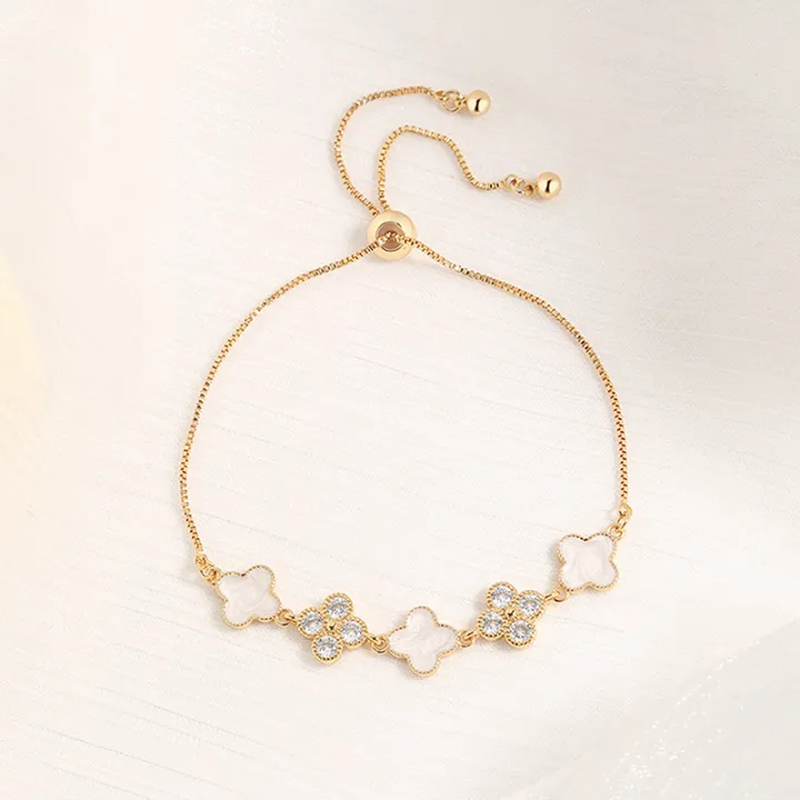 Exquisite%20Temperament%20Four%20Leaf%20Flower%20Bracelets%20Fashion%20Zircon%20Flower%20Bracelet%20JIJIN%20-%20Image%205