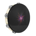 Tookss 10” Hand Held Tambourine Wooden Jingles Percussion Instrument Hand Tambourines For Church Party Kids School Party. 
