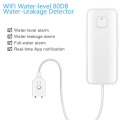 1 PCS Tuya WiFi Smart Water Leak Sensor Water Overflow Level Detector Security Sound Alarm System Flood Leakage Sensor. 