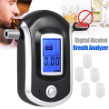 FORIDE AT6000 Alcohol Tester with 20 Mouthpieces Professional Digital Breath Breathalyzer with LCD Display Screen. 