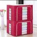 2 Pcs Set Storage Box 66 Ltr Foldable Large Capacity Oxford Cloth Clothes Sundries Organizer Case For Household. 