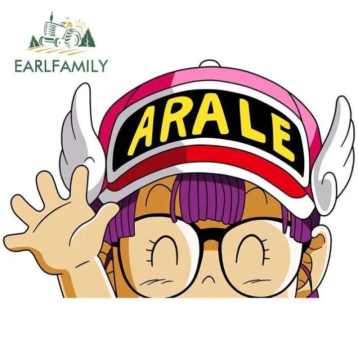 EARLFAMILY 13cm for Arale Fine Decal Vinyl Car Sticker Body Car Bumper Truck Camper Waterproof Sunscreen Decals Custom Printing
