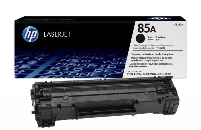 HP 85A Black Original LaserJet Toner Cartridge, CE285A