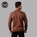 Wraon Brown Cotton Premium Inner Fleece Sweatshirt For Men - Fashion | Streetwear | Sweatshirts For Men | Men's Wear |. 
