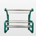 Modern Wall-Mounted Bathroom Organizer Rack – Space-Saving Storage Shelf with Hooks & Towel Bar, Durable & Stylish for Towels, Toiletries & Accessories. 