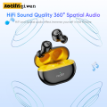 Ashunqiwen Realfit F4 Bluetooth Earphone AI Noise Cancelg ANC -40dB Ultradeep Bass Youthful Colors Mic Control Lightweight Ergonomic Design Low Latency. 