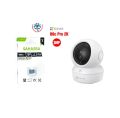 Ezviz H6C Pro 2K 3MP Indoor Pan & Tilt Wired/Wireless CCTV Camera With Smart Night Vision ( Sahasra 128 GB Memory Card Included ). 