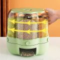 Automatic Plastic 360 Degree Rotation Cereal Dry Food Rice Grain Storage Dispenser Box , with Measuring Cup , 8kg. 