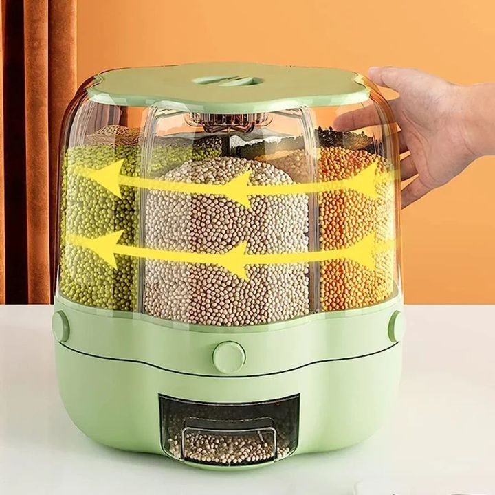 Automatic%20Plastic%20360%20Degree%20Rotation%20Cereal%20Dry%20Food%20Rice%20Grain%20Storage%20Dispenser%20Box%20,%20with%20Measuring%20Cup%20,%208kg%20-%20Image%204