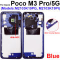 NEW 【Innovative design】Middle Frame Housing For Xiaomi POCO M3 Pro M3Pro 5G Middle Housing Holder Cover Bezel Replacement with Volume Key NFC. 