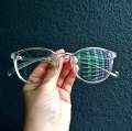 Transparent Fiber Frame For Unisex With Computer Glass. 
