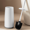 Durable Soft Bristle Toilet Brush With Base Long Handle Standing Base Bathroom Cleaning Tool Space Saving Anti Drip Toilet Brush Set Deep Cleaning. 