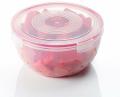 Komax Biokips Plastic Food Storage Round Snack & Dip Container / Lunch Box 800ml. 