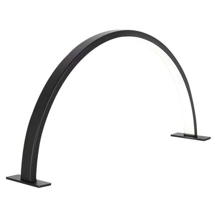 Half Moon Nail Desk Lamp Beauty Salon Work Fill Light 3 Color Temperature 2700k-6500k Lash Light for Nail, Lash, Tattoo, Skincare Black UK Plug