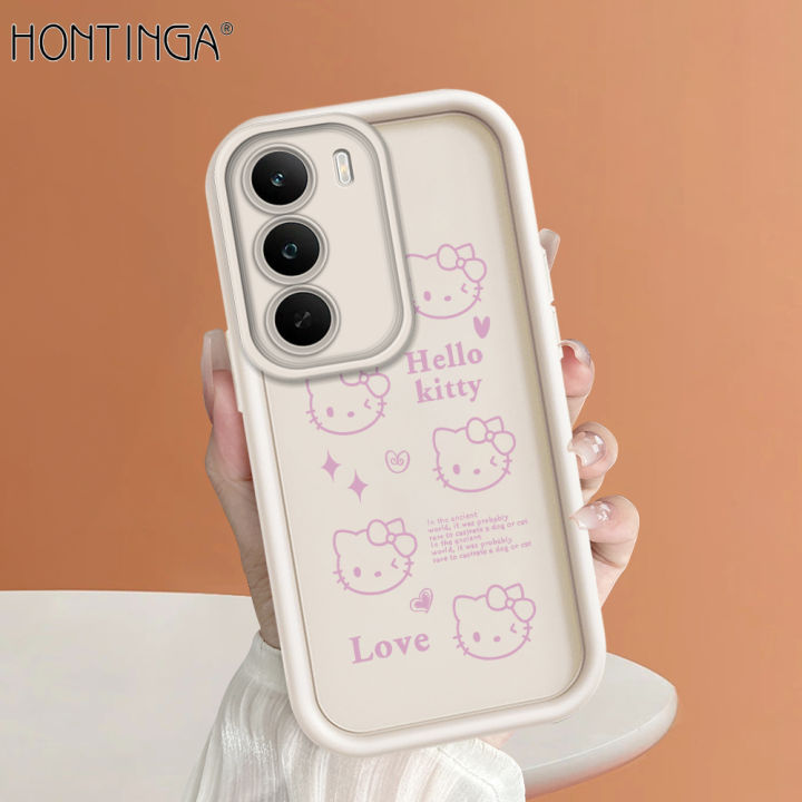 Hotinga for Realme C75 Back Cover Pink Hello Kitty Pattern Ladder Soft Camera Protection Rubber Phone Case