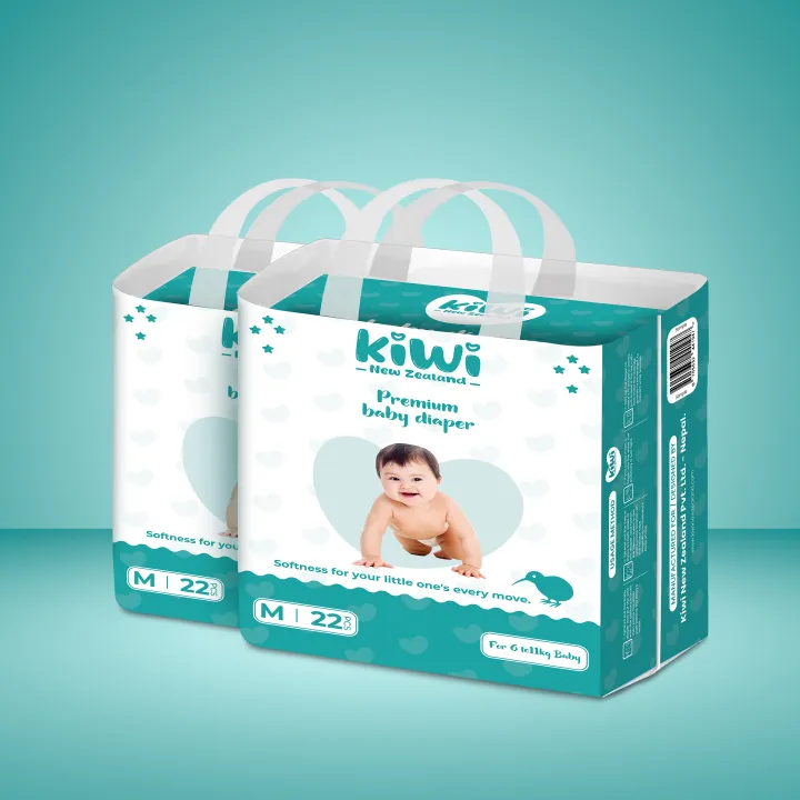 Kiwi%20New%20Zealand%20Premium%20Baby%20Diaper%20Taped%20Medium%20(Pack%20Of%2022%20*%202)%20-%20Image%202