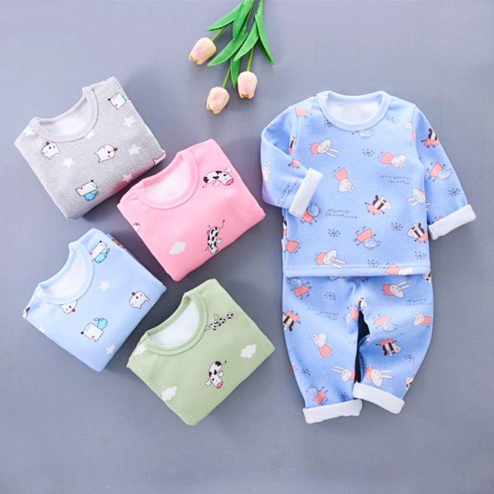 Kids Full Night Suit for Winter – Warm Cozy Multicolor Sleepwear
