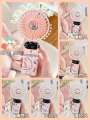 Aromatherapy Handheld Silent Rechargeable Small Student Cute Portable Foldable Neck Hanging Fan. 
