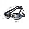 ARELENE 2X Swimming Cap 3 in 1 Goggles + Swimming Cap + Nose Clip Earplug Combination Kit Waterproof Unisex Swimming Cap-Silver. 