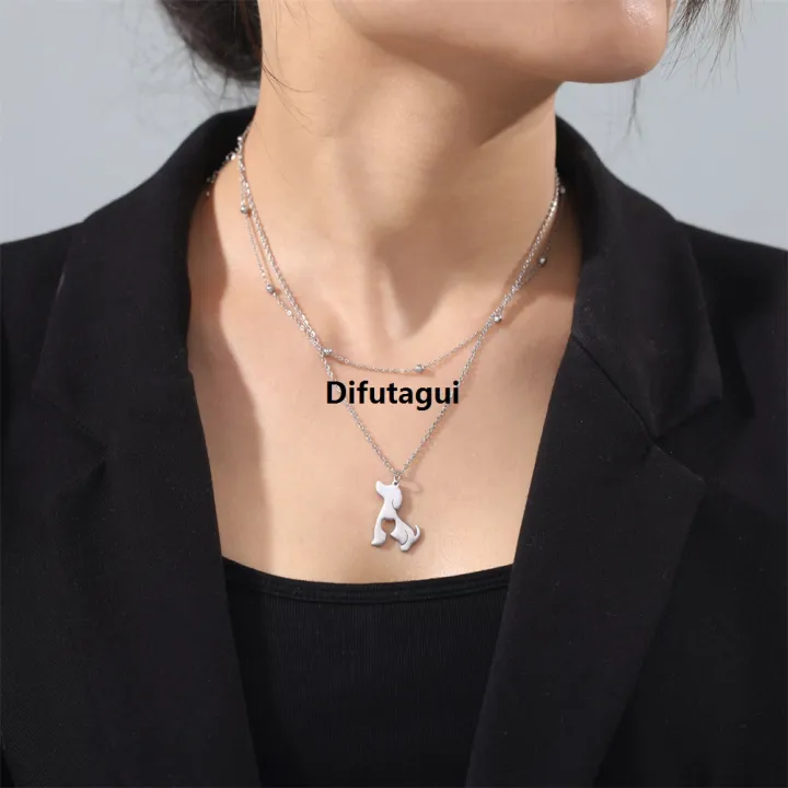 Difutagui%20Cazador%20Dog%20Cat%20Four%20Leaf%20Clover%20Pendant%20Necklace%20for%20Women%20Stainless%20Luxury%20Steel%20Compass%20Angel%20Choker%20Double%20Chain%20Neck%20Jewelry%202024%20-%20Image%202