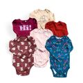 Full Sleeve Baby Romper Set - 6 Pcs| Assorted Color|0-36M. 