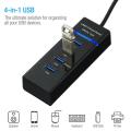 4 Port USB 3.0 Multi High Speed HUB Splitter USB Expansion for Desktop Laptop. 